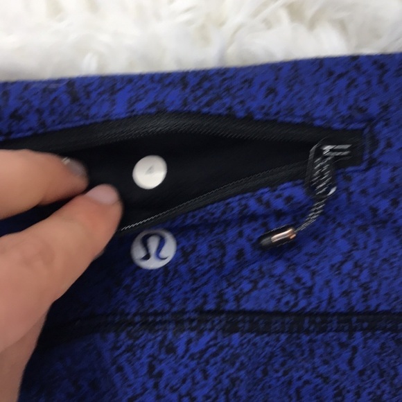 Lululemon Speed Tight V Power Luxtreme Spray Jacquard Sapphire Blue Black - Picture 9 of 9